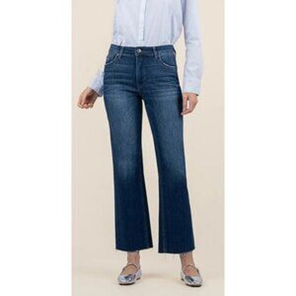 Kut From The Kloth Kelsey High Rise Fab Ab Flare Jeans Blue 2 - Picture 1 of 6